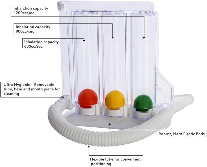 HealthAndYoga™ Deep Breathing Exerciser - Breath Exercise System