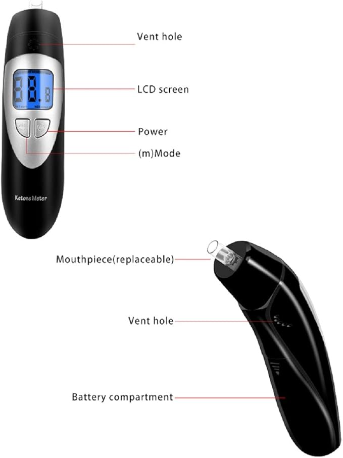 Ketone Analyzer Tester High-Precision Ketone Breath Monitor for Health Tracking