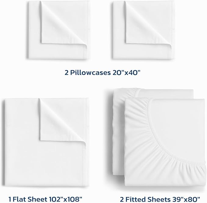 Degrees of Comfort Coolmax® Cooling Bed Sheets Split King Size for Hot Sleepers, Moisture Wicking Sheet Set for Night Sweats, 16" Deep Pocket, Ultra Soft, Cozy for All Seasons, White 5 Pieces