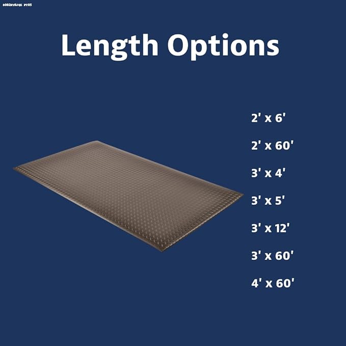 Notrax 419 Diamond Sof-Tred™ with Dyna-Shield® 3' x 4' x 1/2" Anti Fatigue Mat, Slip Resistant Diamond Textured Surface, Ideal for Industrial and Commercial Workplaces, Black, 419S0034BL