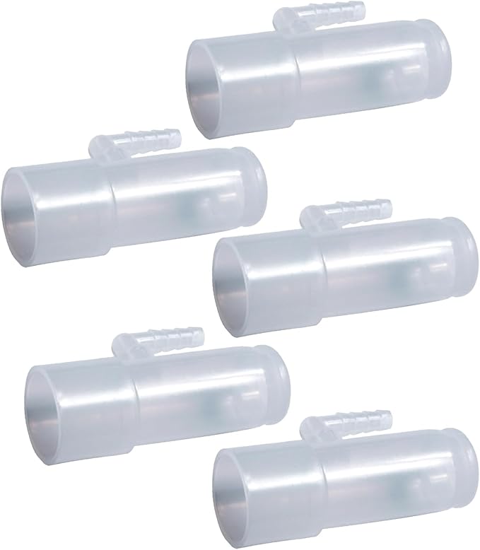 Bistras Oxygen Adapter Enrichment Port Connector fits CPAP Tubing Hose Model 1642 (5)