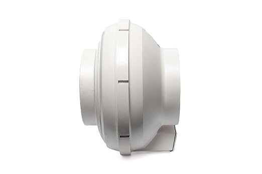 Festa AMG Fury Radon Fan - Quiet and Energy Efficient 520 CFM Radon Mitigation System Inline Fan - 8" Electric Waterproof Inline Duct - Made with Sturdy Glass Reinforced Poly-Resin – White