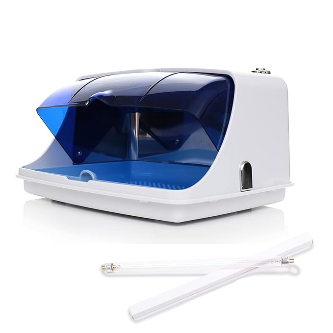 UV Sanitizer Box +2Bulbs Professional Home Appliances Salon LED Disinfection UV Light Sanitizer For Phone Baby Bottle Cleaning Beauty Tools