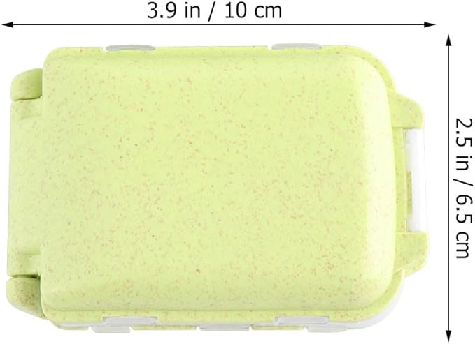 Cabilock Portable Medicine Box 2-Pack Foldable Three-Layer Pill Organizer with 8 Compartments Travel Case for Vitamins Supplements and Small Items