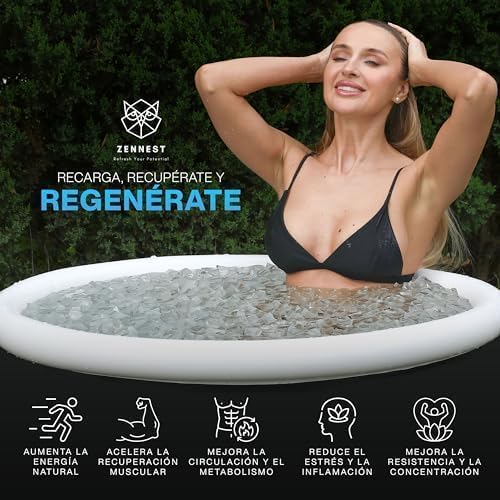 Upgraded 80 Gal Ice Bath Tub For Athletes - American Engineered Cold Plunge Tub Outdoor, 6-layer Insulated Inflatable Ice Tubs for Cold Plunge & Portable Bathtub For Adults - includes eBook