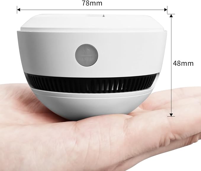 10-Year Battery Smoke Detector for Home | 85dB Fire Alarm, Military-Grade Photoelectric Sensor Reduces 70% False Alarms | CE/UL Globally Certified | Easy Install (Adhesive/Screws) (1)