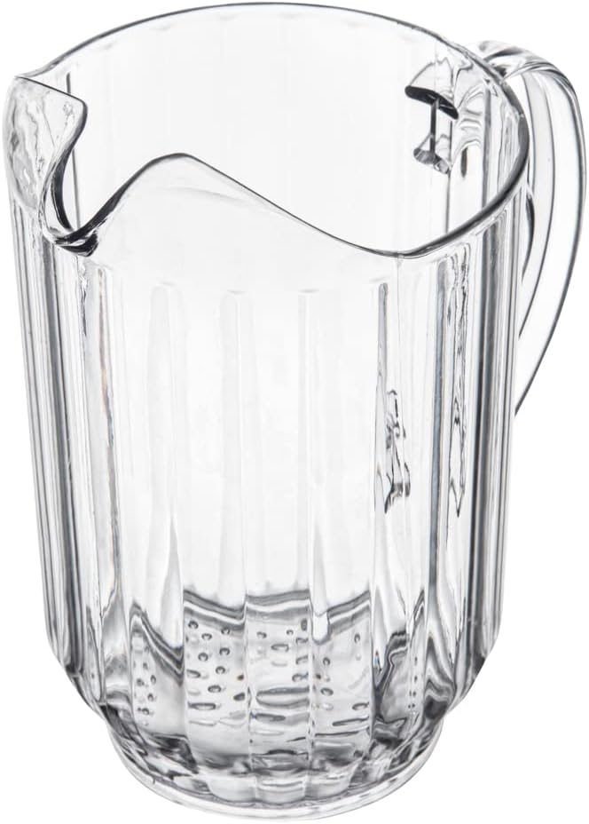 Restaurantware 60 Ounce Beer Pitcher - 1 Count - Chef 101 Durable Restaurant Pitcher - Hard Plastic, Serve Soda, Lemonade, Juice, Or Sangria, Clear Plastic Water Glass, For Bars, Parties, Or Homes,