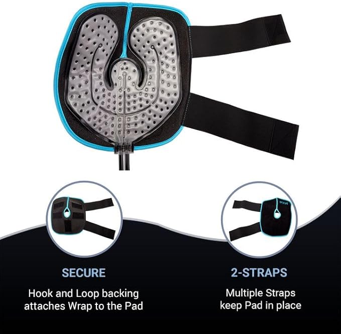 Versatile Joint Wrap for use with Cryotherapy Unit - Simplifies Attaching Pad to Joints - for Post Surgery and Injury Recovery - 2 Strap Hook/Loop Accommodates Universal Pad (Sold Seperately)