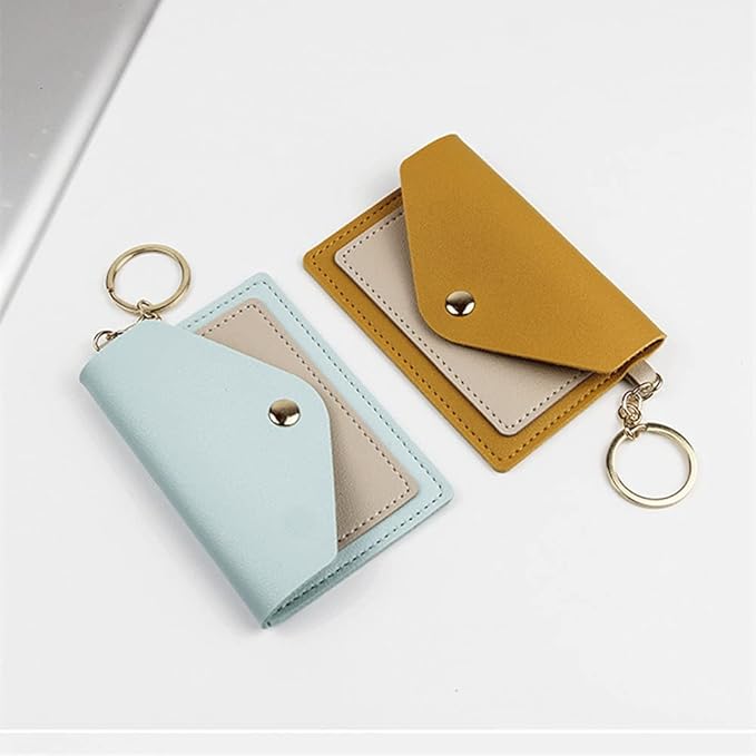 Birth Control Pill Case/Wallet PU Leather Medicine Holder Keychain Envelope Purse(Yellow)