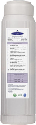 Crystal Quest Aluminum Oxide Fluoride Reduction Filter Cartridge, 2-7/8” x 9-3/4, Advanced Media, 0.5 GPM Flow Rate, Reduces Fluoride Up to 4,500 ppm, Long-Lasting, Easy Installation & Maintenance
