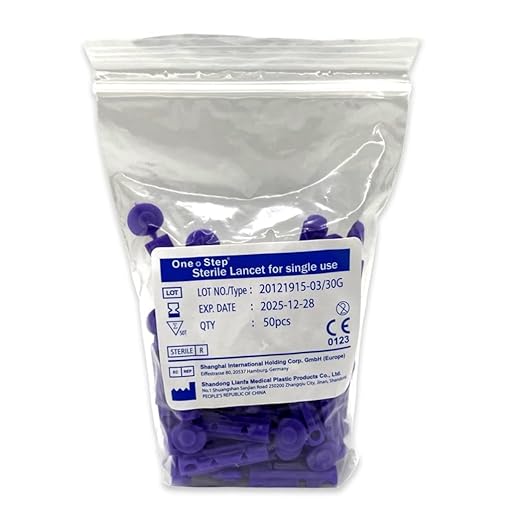 One Step Lancing Device & 100 x 30 Gauge Twist Top Lancets, Blood Sampling Pen, 5 Depth Settings, Gluco Sugar Level Testing, Less Pain and Ejector