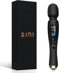 Handheld Massager for Back, Cordless Massager with LCD Display, Personal Massager for Pain Relief, Powerful 12 Vibrating Massage Wand, Black