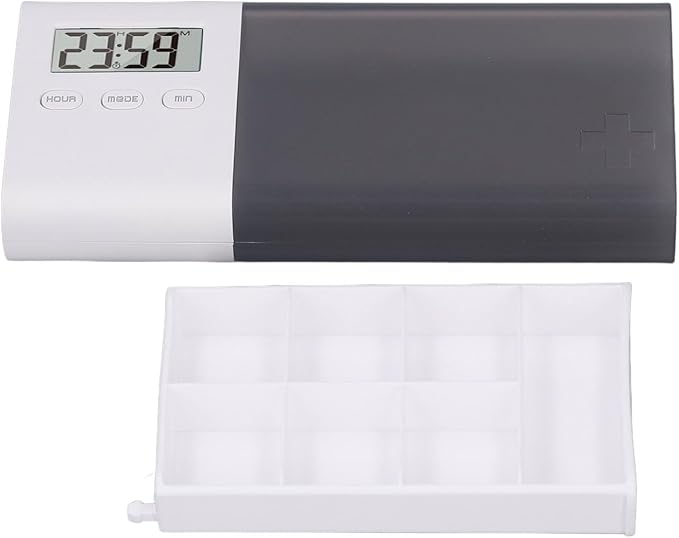 Electric Pills Organizer, USB Rechargeable Digital Tablet Box Storage Case with 5 Sets Alarm Reminder for Travel Dispenser