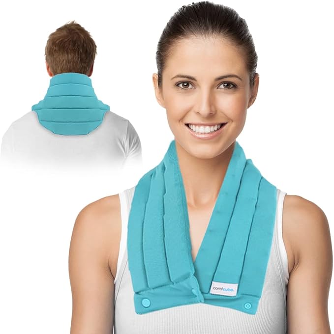 Neck Shoulder Ice Pack Wrap for Pain Relief, 2 Hours Long Lasting Flexible Cold Pack for Cervical Spine Pain, Swelling, Bruises, Sprain, Neck Surgery, Neck Injuries