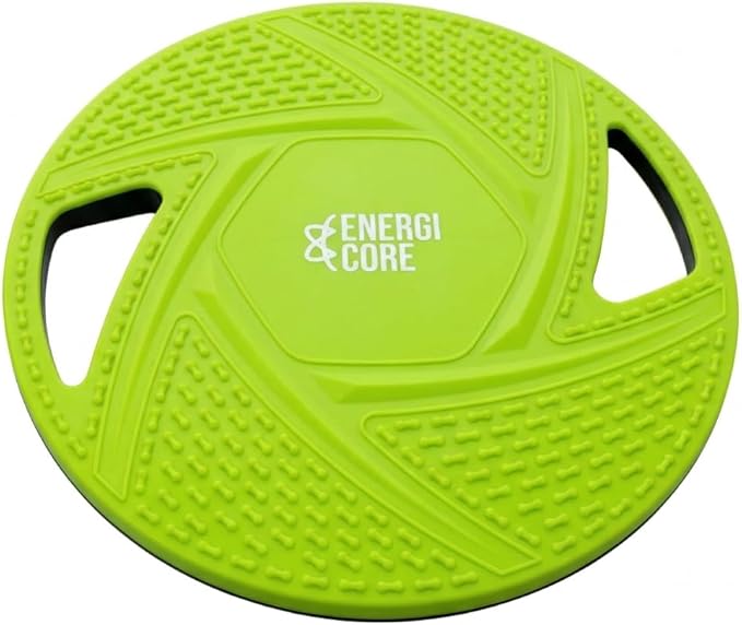 Energi Core Balance Board for Standing Desk and Core Workout - Anti-Slip Surface - Black, Green