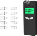 Personal Breathalyzers for Alcohol, Pocket Breathalyzer with Reord Checking Mode, Digital Home Breathalyzer for Alcohol with Audible and Color Alarm, Black