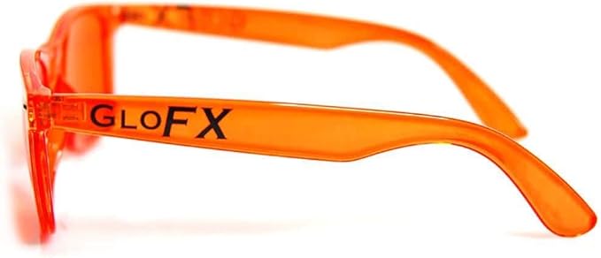 GloFX Orange Color Therapy Glasses for Chakra Healing, Chromotherapy, and Mood - Supports Feelings of Happiness, Social Confidence and Joy