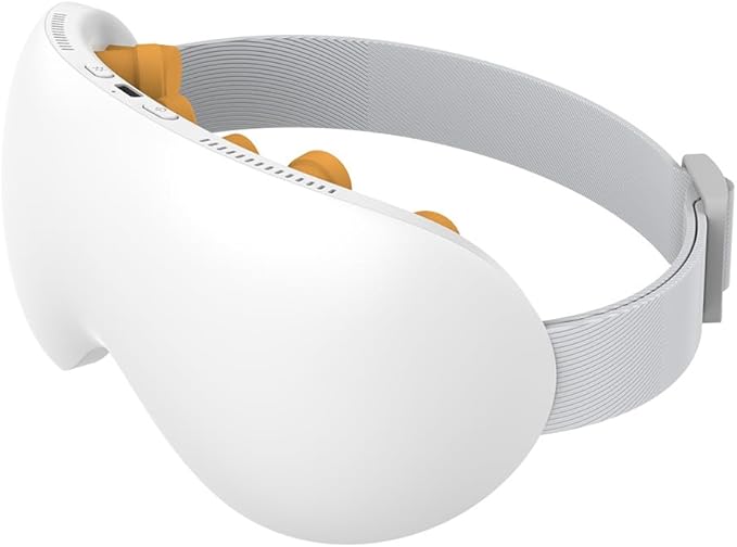 Eye Massager with Heat and Cooling for Migraines, Eye Mask with Bluetooth, Smart Sleep Mask for Dry Eyes Relax, Reduce Strain Massage Equipment for Mom Dad Women Men.