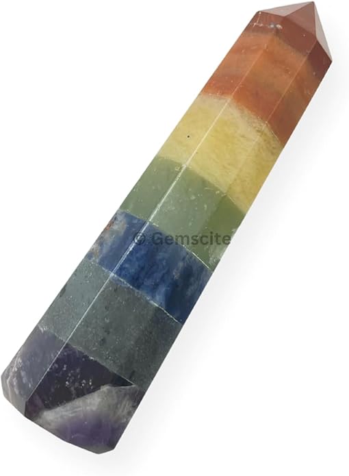 WholesaleGemShop 3 Inch Gemstones Obelisk Tower Jumbo Facet Aura Rock Crystal Natural Polished Earth Wand Spirit