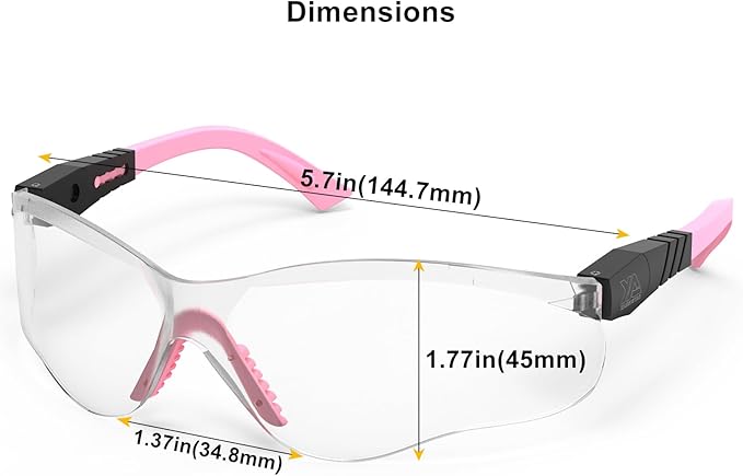 xaegistac Shooting Glasses Anti-fog Shooting Range Eye Protection, Adjustable Safety Glasses with Zipper Hard Case