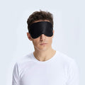 Mulberry Natural Silk Sleep Mask for Women & Men with Elastic Strap, Super Soft Sleeping Eye Mask, Size M, (Black)