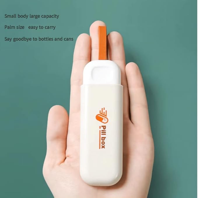 Daily Pill Organizer, MUQINGWAN Pill Box and Easy to Carry Convenient Pill. Vitamins. Fish Oil. Calcium Tablets. Supplement The Pill Tissue