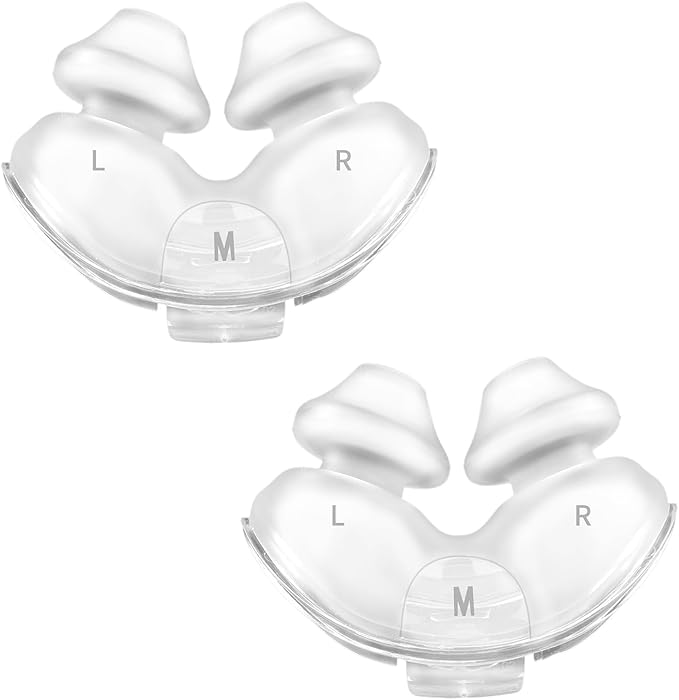 Replacement Nasal Pillows for ResMed Airfit P10, Ultra-Soft Silicone, Gentle Fit, Comfortable Seal, Replacement CPAP Supplie, 2 Packs (Medium)