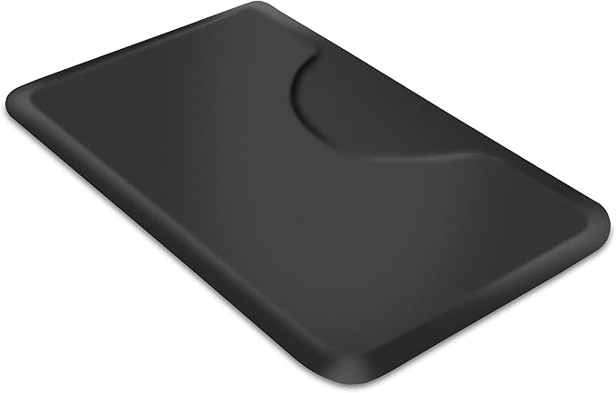 Saloniture 3 ft. x 5 ft. Salon & Barber Shop Chair Anti-Fatigue Floor Mat - Black Rectangle - 5/8 in. Thick