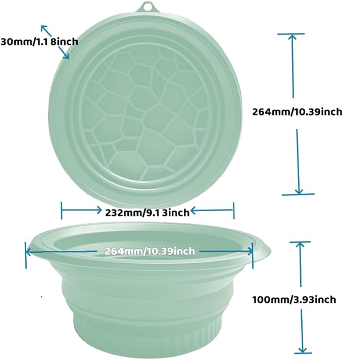 Face Bowl for Ice with Built-in Tray (Green)