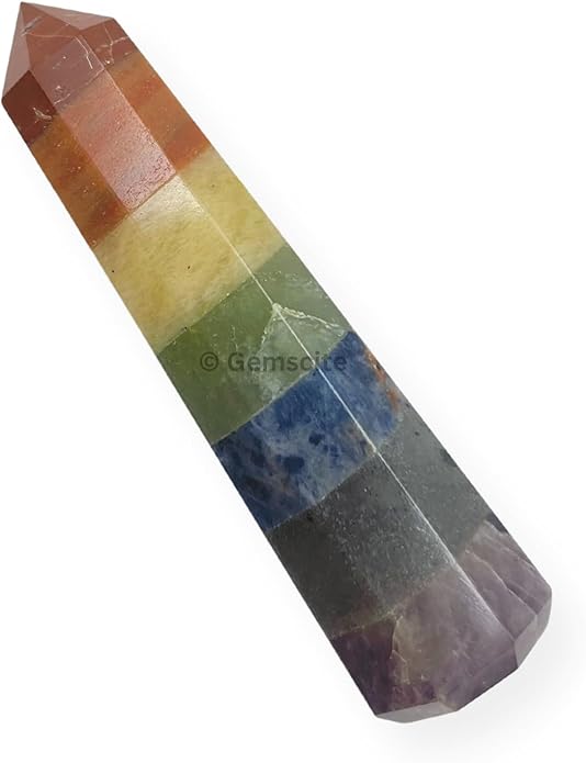 WholesaleGemShop 3 Inch Gemstones Obelisk Tower Jumbo Facet Aura Rock Crystal Natural Polished Earth Wand Spirit