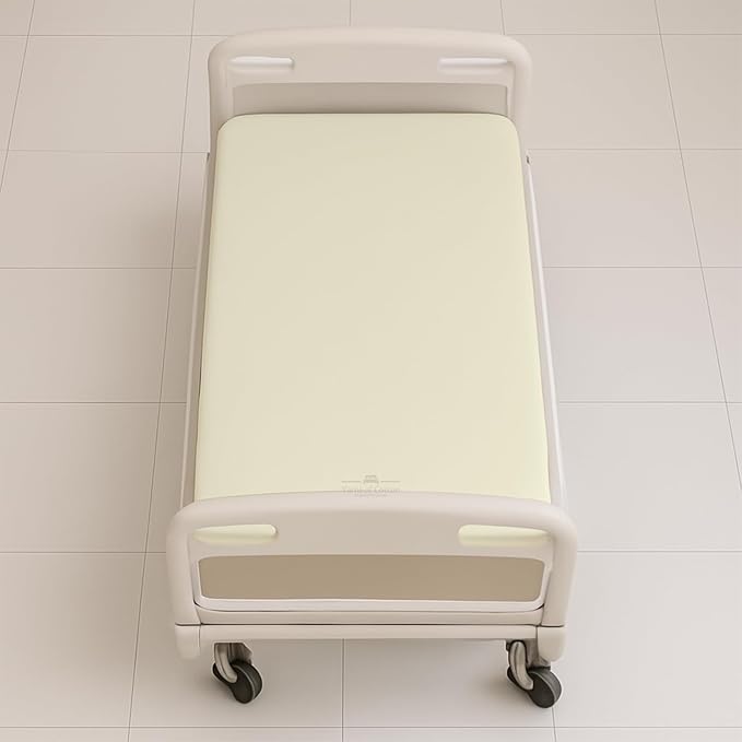 6 Pack Fitted Hospital Bed Sheets - Soft Microfiber Hospital Fitted Sheet - Hospital Bed Fitted Sheets (Ivory, 36" x 84" x 12")
