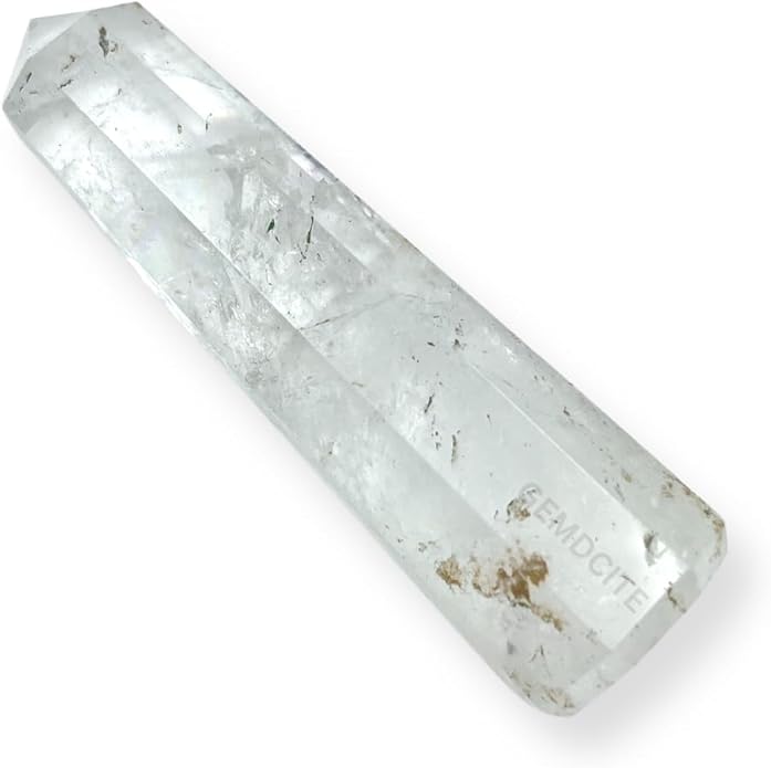 WholesaleGemShop 3 Inch Gemstones Obelisk Tower Jumbo Facet Aura Rock Crystal Natural Polished Earth Wand Spirit