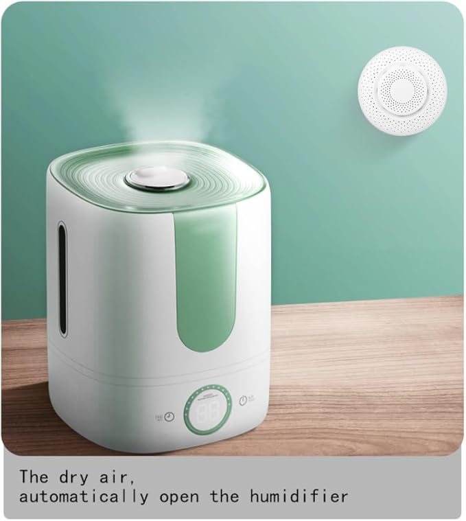 Zigbee Smart Air Detector, Formaldehyde HCHO/VOC Detector, CO2, Temperature, Humidity Monitoring, 5 in 1 Tester, for Household, Office,Hotel.ZigBee Hub Required.