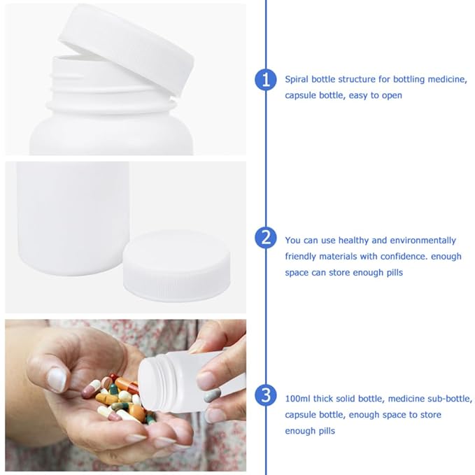 Portable Pill Case Moistproof Waterproof Pill Holder Lightweight Compact 3.34X1.85X1.85In Organizer for Travel Medicine Storage