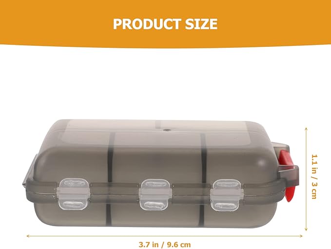 rosenice Travel Medicine Box Portable Pill Organizer with 10 Compartments Compact Waterproof Pill Container for Travel Camping Outdoor Use