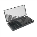 EQUADOSE Weekly Pill Case, 7-Day Medicine Organizer with Mirror, Compact Vitamin Storage Box, Travel-Friendly Pill Planner, 7 Individual Compartments for Supplements, Tablets, and Medications, Black