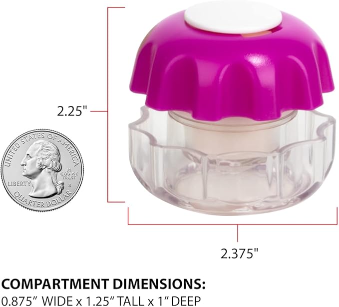 EZY DOSE Crush Pill, Vitamins, Tablets Crusher and Grinder, Effortlessly Crushes Medications into Fine Powder, Features Storage Compartment, Durable, Easy-to-Use Design, Purple, Small, BPA Free