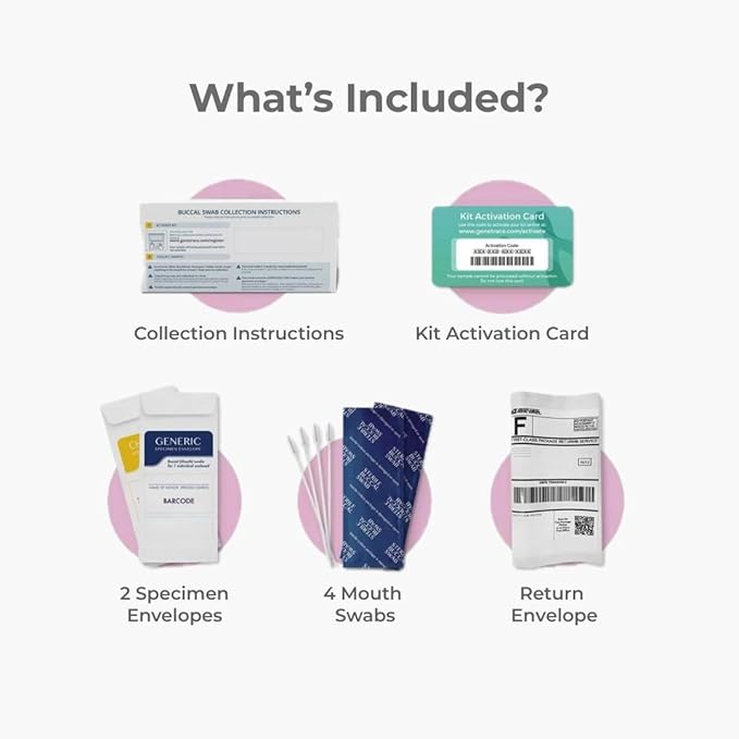 DNA Grandparent Test - Lab Fees & Shipping Included - Home DNA Test Kit for Grandparent and Child - Results in 1-2 Days