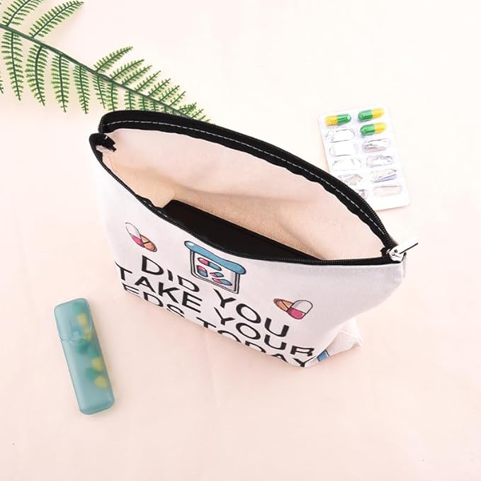 Small Travel Medicine Bag Carrier Cancer Patient Gifts for Women Hospital Gifts for Patients Medication Supplies Bag Pharmacy Technician Gift Bags Medical Doctor Nurse Pharmacist Birthday Present Idea