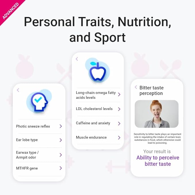 tellmeGen Advanced DNA Test: 400+ Health, Ancestry, Traits & Fitness Reports - Fees Included - Lifetime Updates