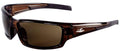 Bullhead Safety Eyewear Maki Glasses - Anti-Fog, Lightweight, Impact/Scratch Resistant, UV Blocking Sunglasses for Hunting/Shooting, Outdoor Sports, Construction, Brown/Crystal Brown