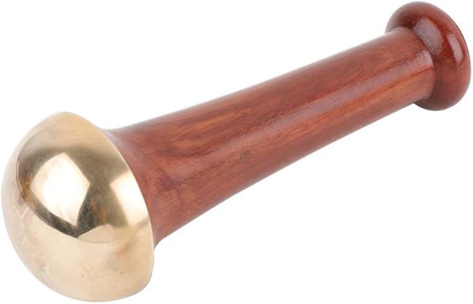 SoulGenie HealthAndYoga™ BronzLift Kansa Face Massager and Kumkumadi Face Oil Trial Vial - Kansa Wand Ayurveda Benefits of Bronze - Skin Lustre (Single Dome)