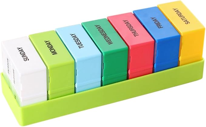 1set Large Capacity Portable Medicine Organizer for Weekly Storage Compact Pill Case Compartments for Home Office and Travel Green