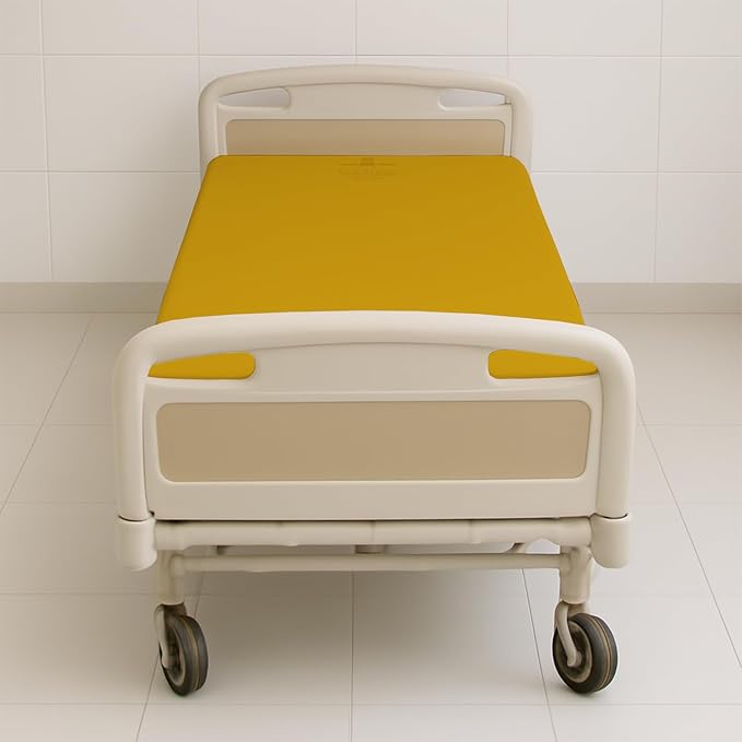 6 Pack Fitted Hospital Bed Sheets - Soft Microfiber Hospital Fitted Sheet - Hospital Bed Fitted Sheets (Gold, 36" x 84" x 12")