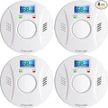 Smoke Detector and Carbon Monoxide Detector Co2 Detector Battery Powered with Test/Reset Button 4 Pack