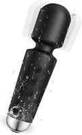 Personal Massager, Micro Wireless Massager, Powerful Combination of Functions, Waterproof and Portable, Suitable for Neck, Leg and Hand Pain, Deep Black