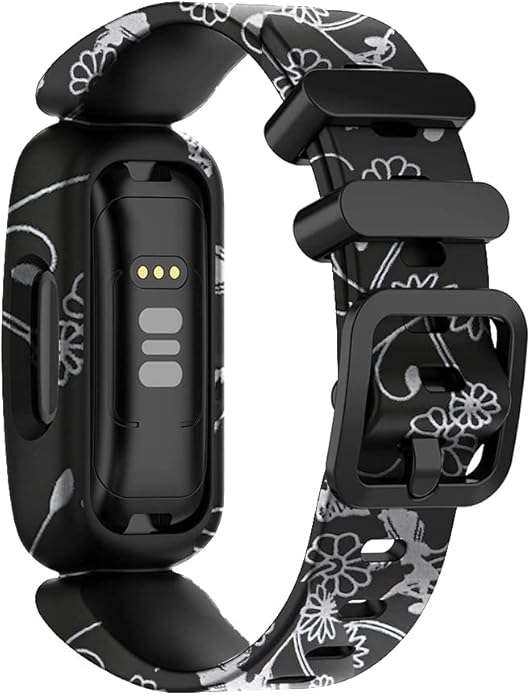 FitTurn Cute Pattern bands Compatible with Fitbit Ace 3 Activity Tracker, Replacement Adjustable Silicone Sport Strap Wristbands Accessories for Ace 3 Tracker