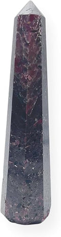 WholesaleGemShop 3 Inch Gemstones Obelisk Tower Jumbo Facet Aura Rock Crystal Natural Polished Earth Wand Spirit