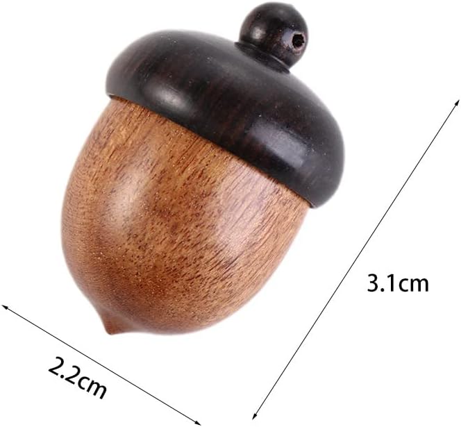 Leadigol 5PCS Solid Wood Medicine Pill Box, Mini Sandalwood Pill Case Tablets, Wood Medicine Pill Box, Tablets Storage Sealed Can, Sandalwood Rescue Wooden Pill Case Box