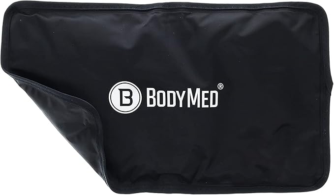 BodyMed Reusable Gel Ice Pack Cold Compress (2-Pack) for Back, Shoulder, Neck, & Knee - Professional Grade Cold Therapy for Injuries, Aches, Swelling, Bruises, Sprains - 12 in. x 7 in. (Half)